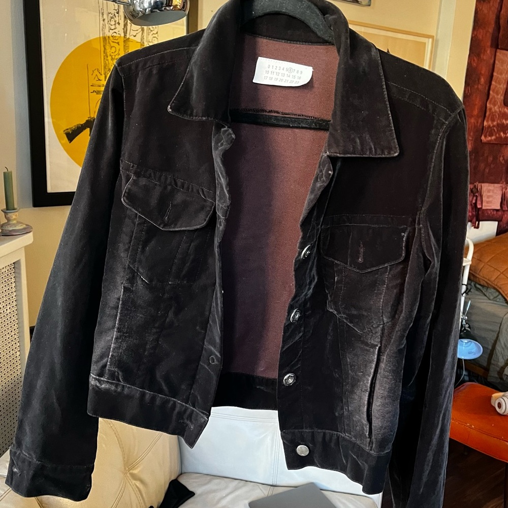 Cropped suede jacket, gorgeous chocolate brown